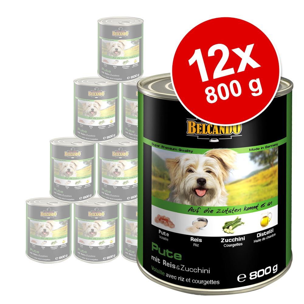 Belcando Super Premium 12 x 800 g pour chien - dinde, riz, courgettes