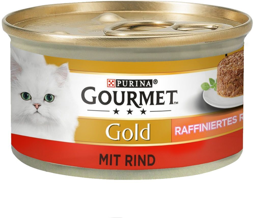 Gourmet 12x85g Gold Recettes raffinées Duo bœuf, poulet Gourmet - Pâtée pour...