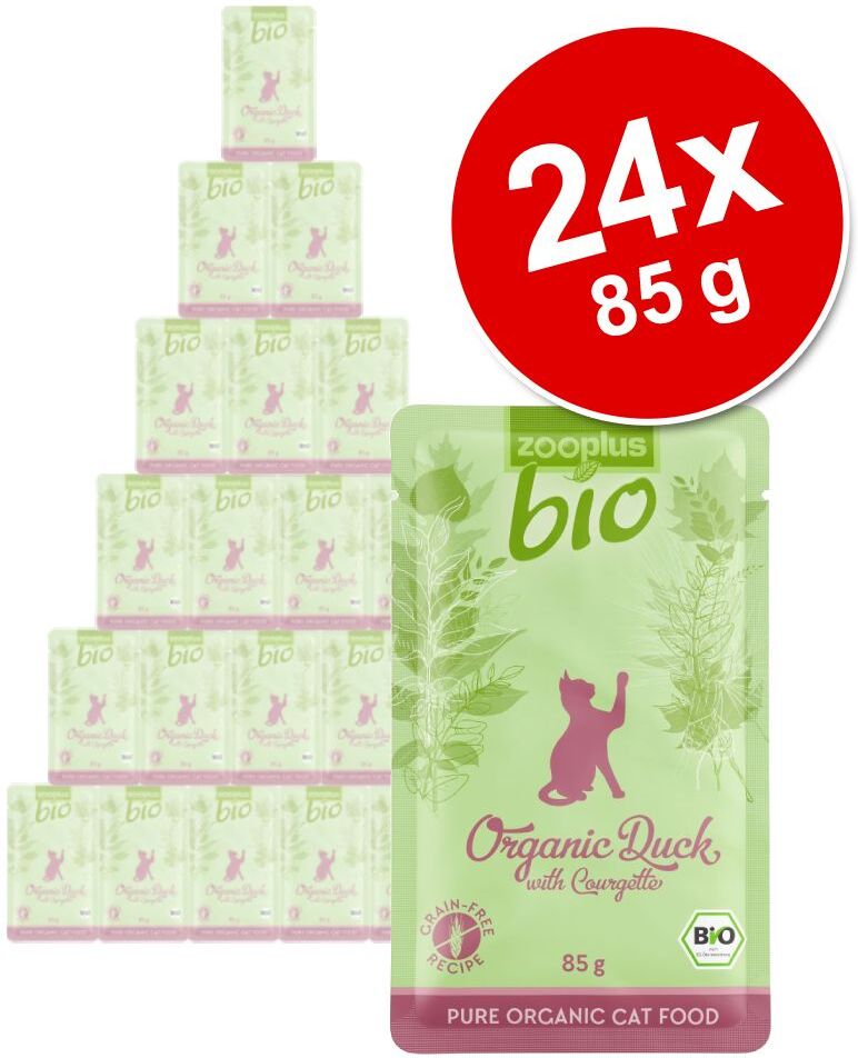 zooplus Bio Lot zooplus bio 24 x 85 g pour chat - oie, potiron