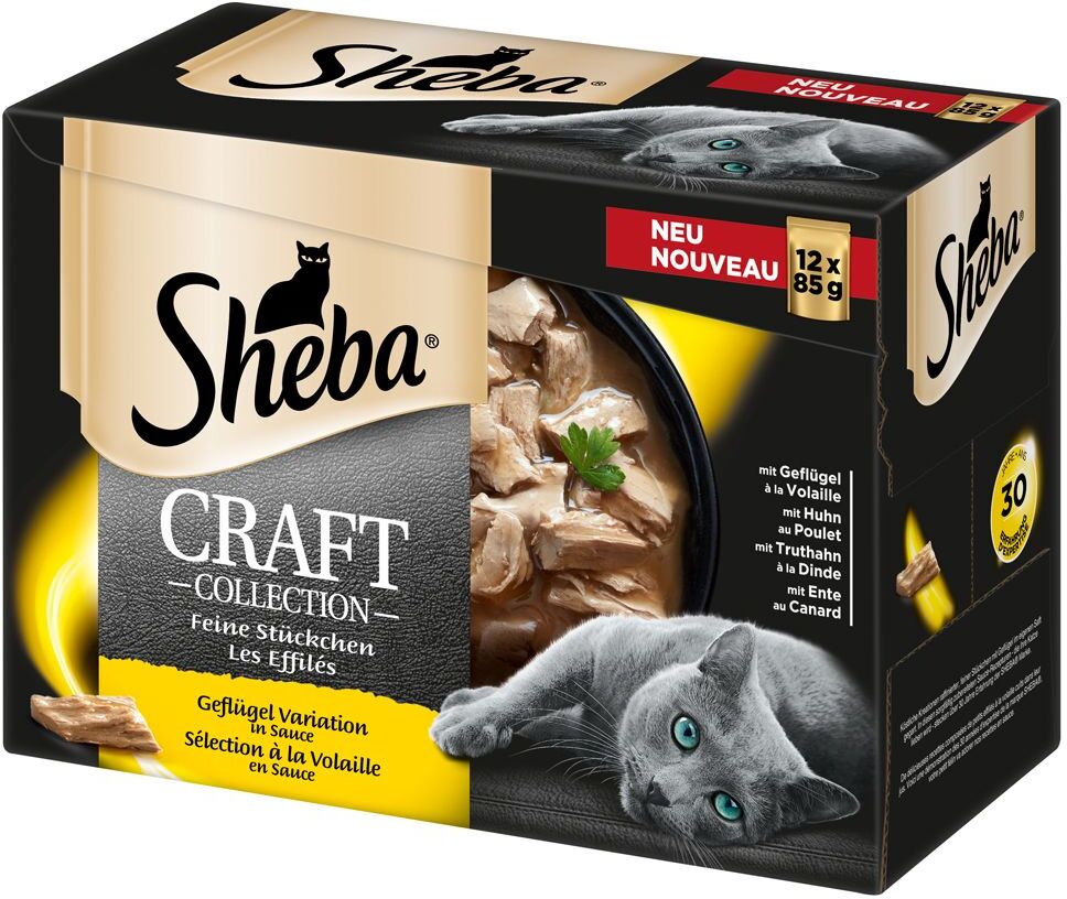 Sheba Craft Collection 12 x 85 g - Les Effilés - lot mixte :...