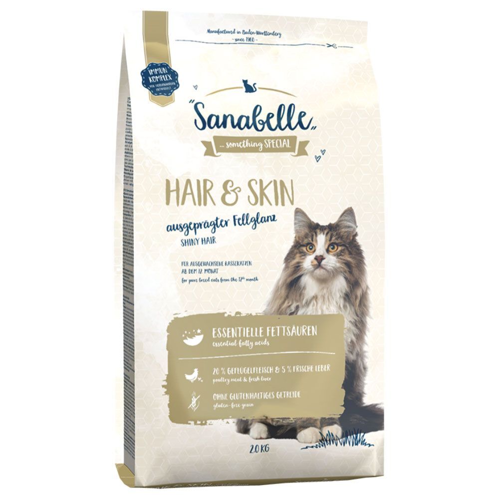 Sanabelle Hair & Skin pour chat - 2 x 2 kg