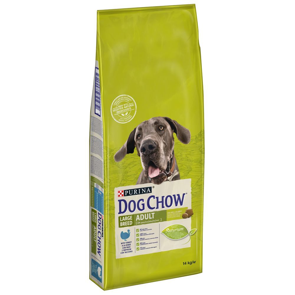 Dog Chow PURINA Dog Chow Large Breed, dinde pour chien - 14 kg