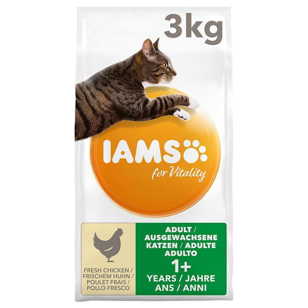 IAMS 3kg IAMS for Vitality Adult poulet - Croquettes pour chat
