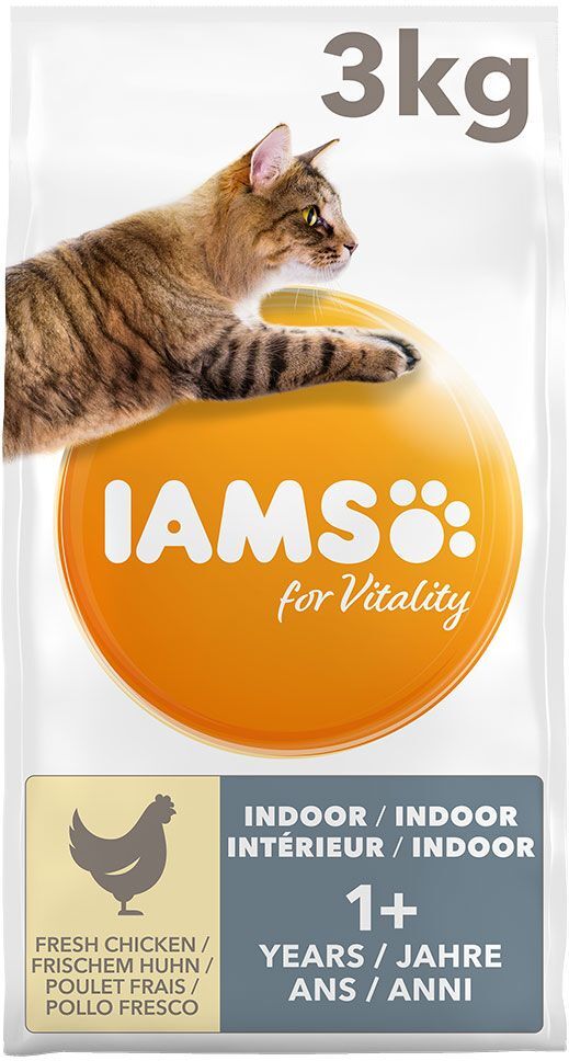 IAMS 10kg IAMS for Vitality Adult Indoor poulet - Croquettes pour chat