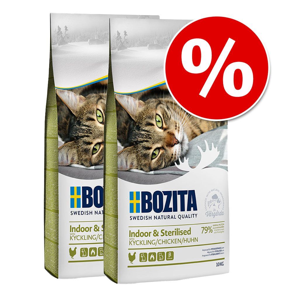 Bozita Lot Bozita pour chat (2 x 10 kg) - Active & Sterilised sans céréales...