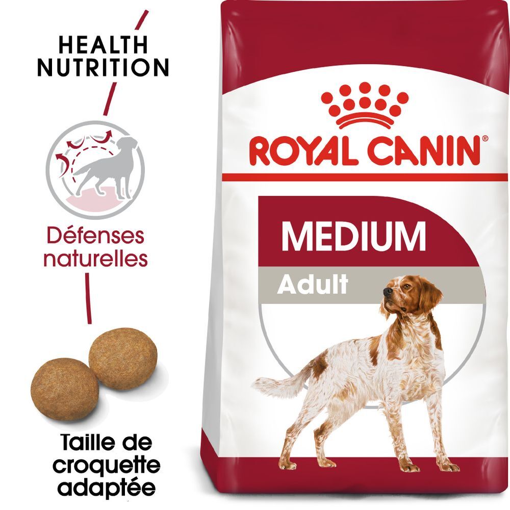 Royal Canin Size Royal Canin Medium Adult pour chien - promo : 15 kg + 3 kg offerts !