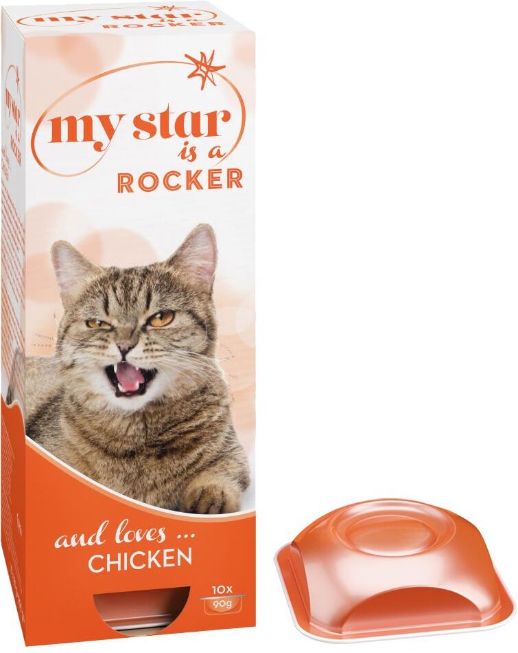 My Star 10x90g is a Rocker, poulet My Star - Pâtées pour Chat