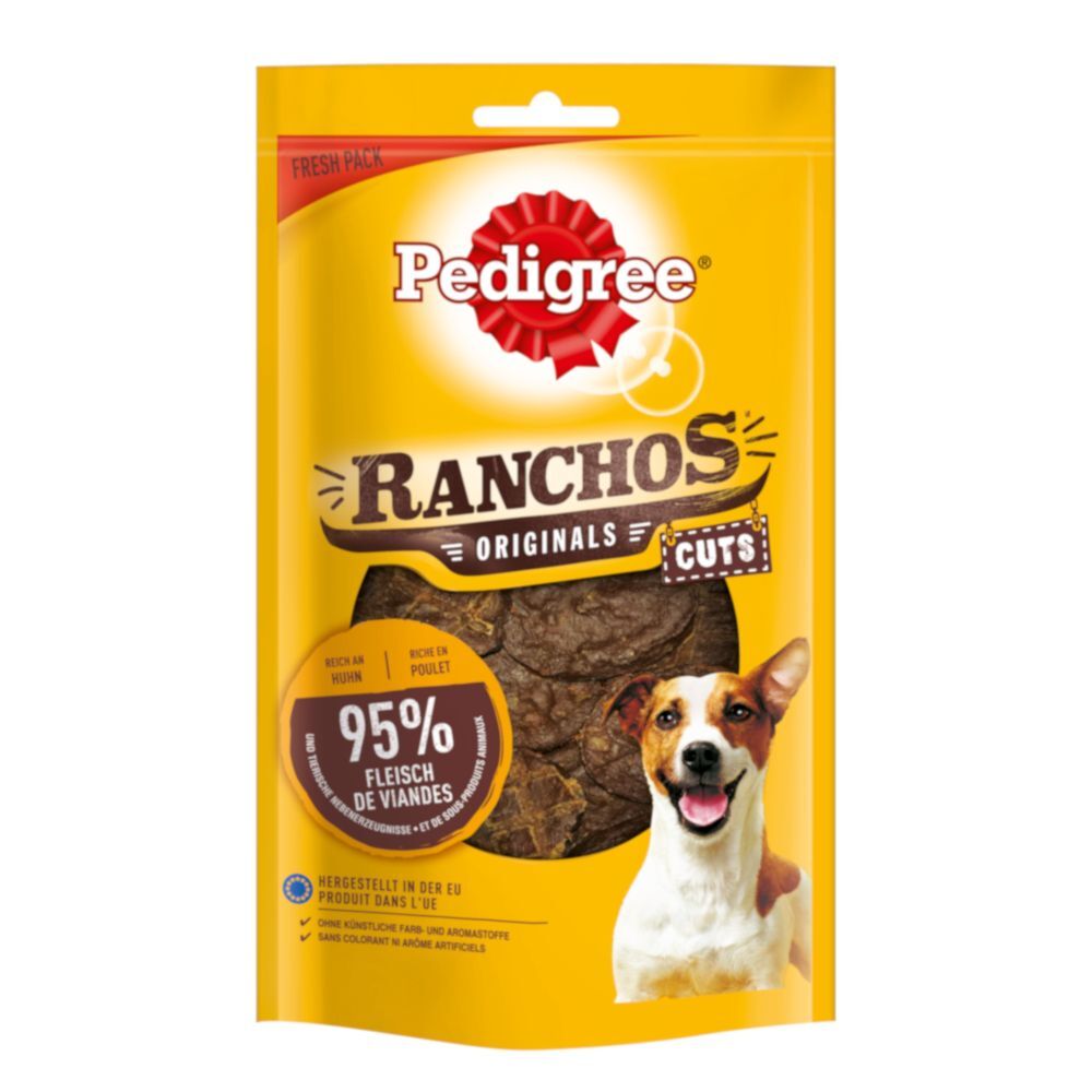 Pedigree Ranchos Original Cuts 65 g pour chien - 6 x bœuf