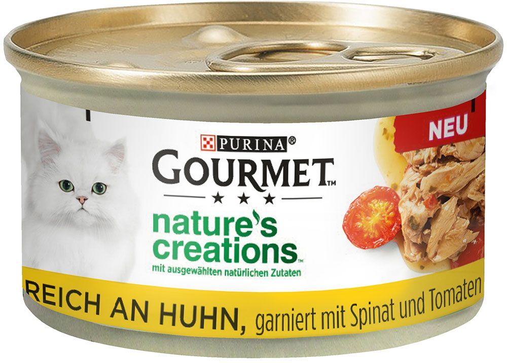 Gourmet 12x85g Nature's Creations Mini bouchées poulet, tomates & épinards...