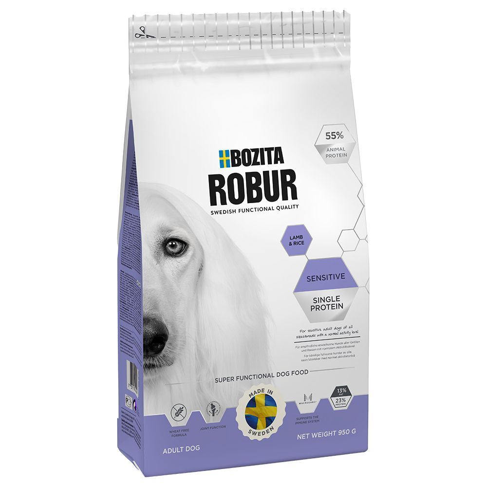 Bozita Robur Sensitive Single Protein agneau, riz pour chien - 2 x 15 kg