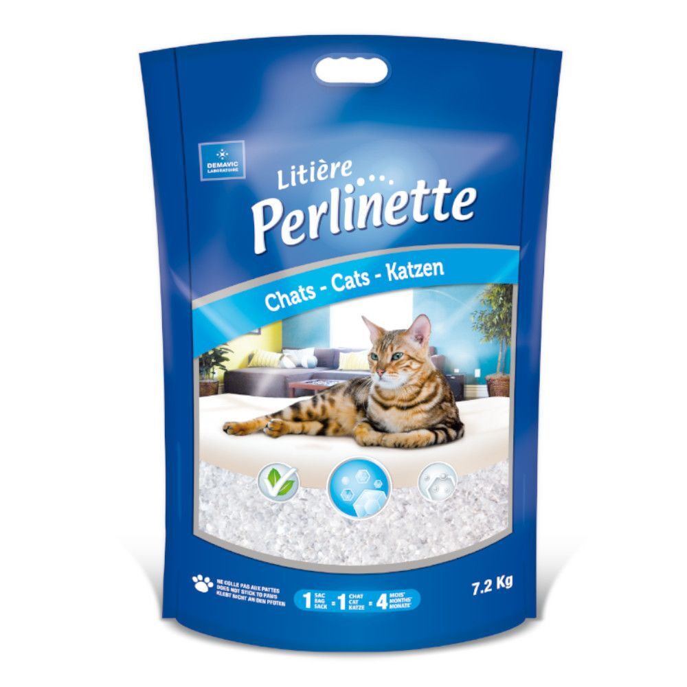 Demavic Litière Perlinette Irrégulière pour chat - 7,2 kg