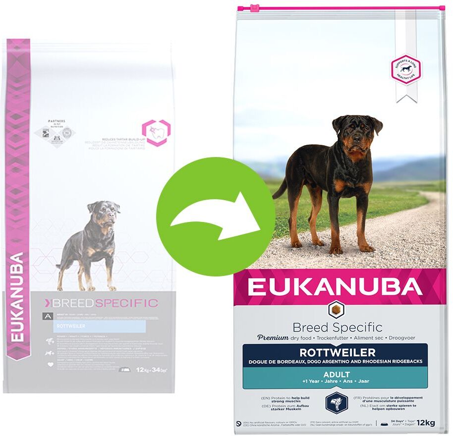 Eukanuba Adult Breed Specific Rottweiler pour chien - 2 x 12 kg