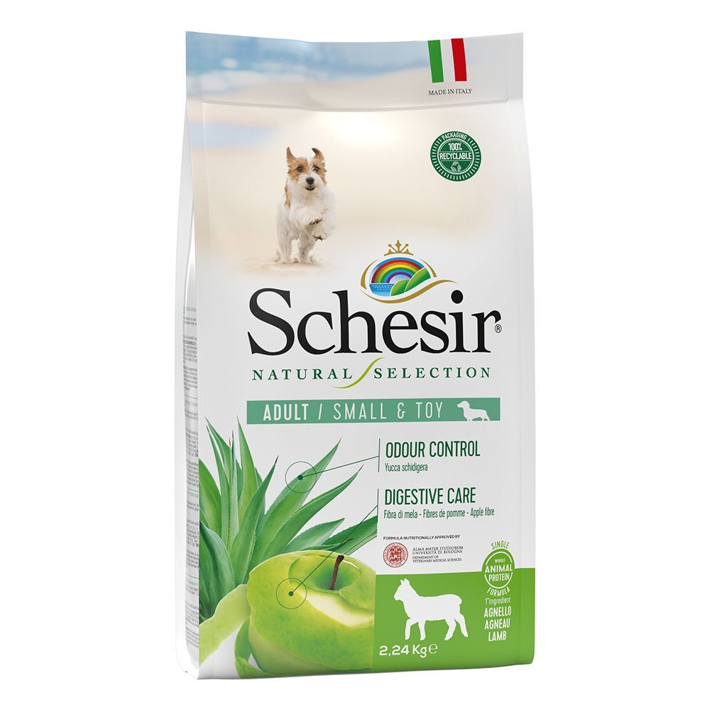 Schesir Natural Selection Adult Small Breed, agneau pour chien - 2 x...