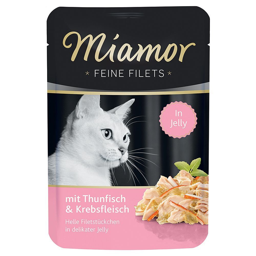Miamor 6x100g Filets fins en gelée - thon, légumes Miamor - Pâtée pour Chat