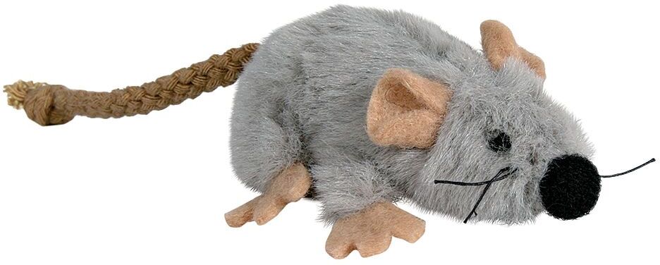 Trixie Lot de 3 souris en peluche avec menthe à chat - 3 souris