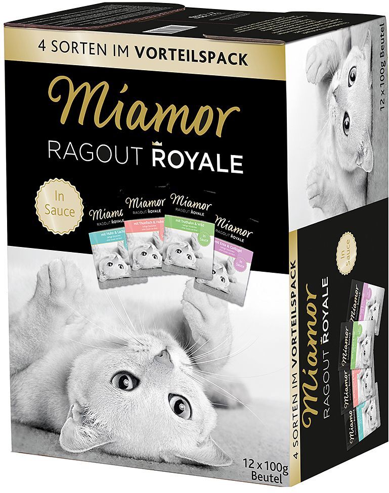 Miamor 12x100g Offre découverte mixte Ragoût Royal - Ragout Royal à la crème...