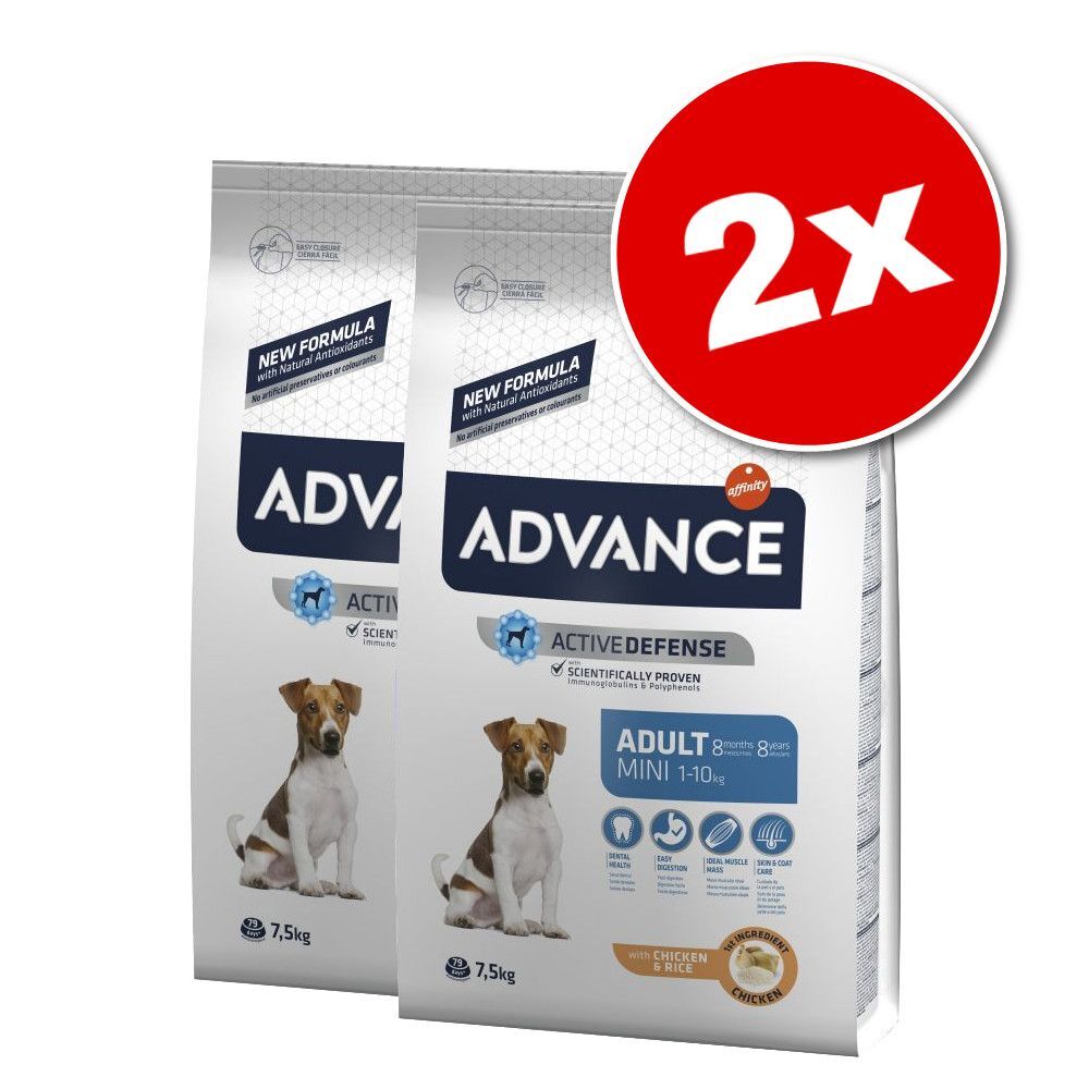 Affinity Advance Lot Affinity Advance Mini pour chien - Mini Adult (2 x 7,5 kg)