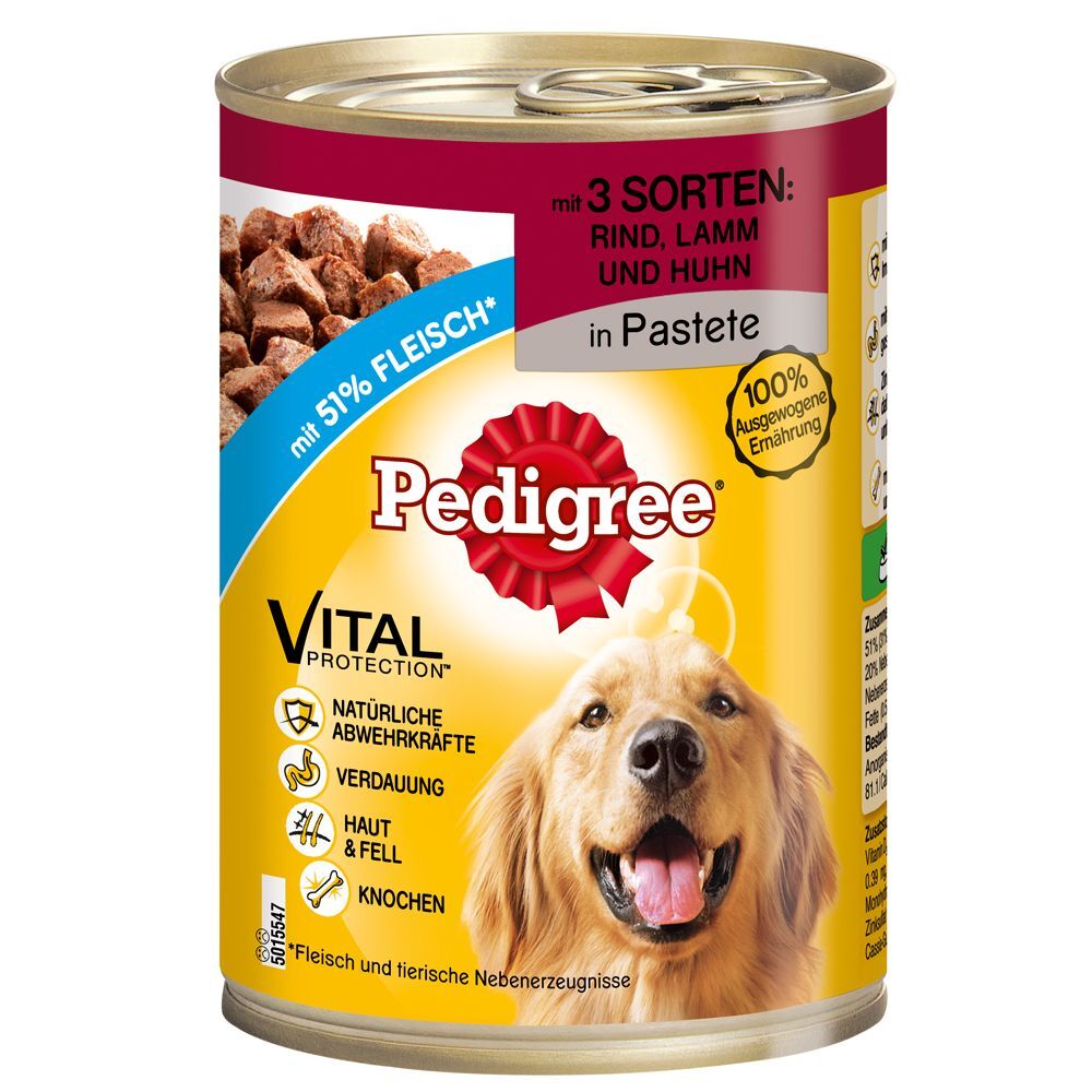 Pedigree Adult Classic 12 x 400 g pour chien - 3 sortes de volailles