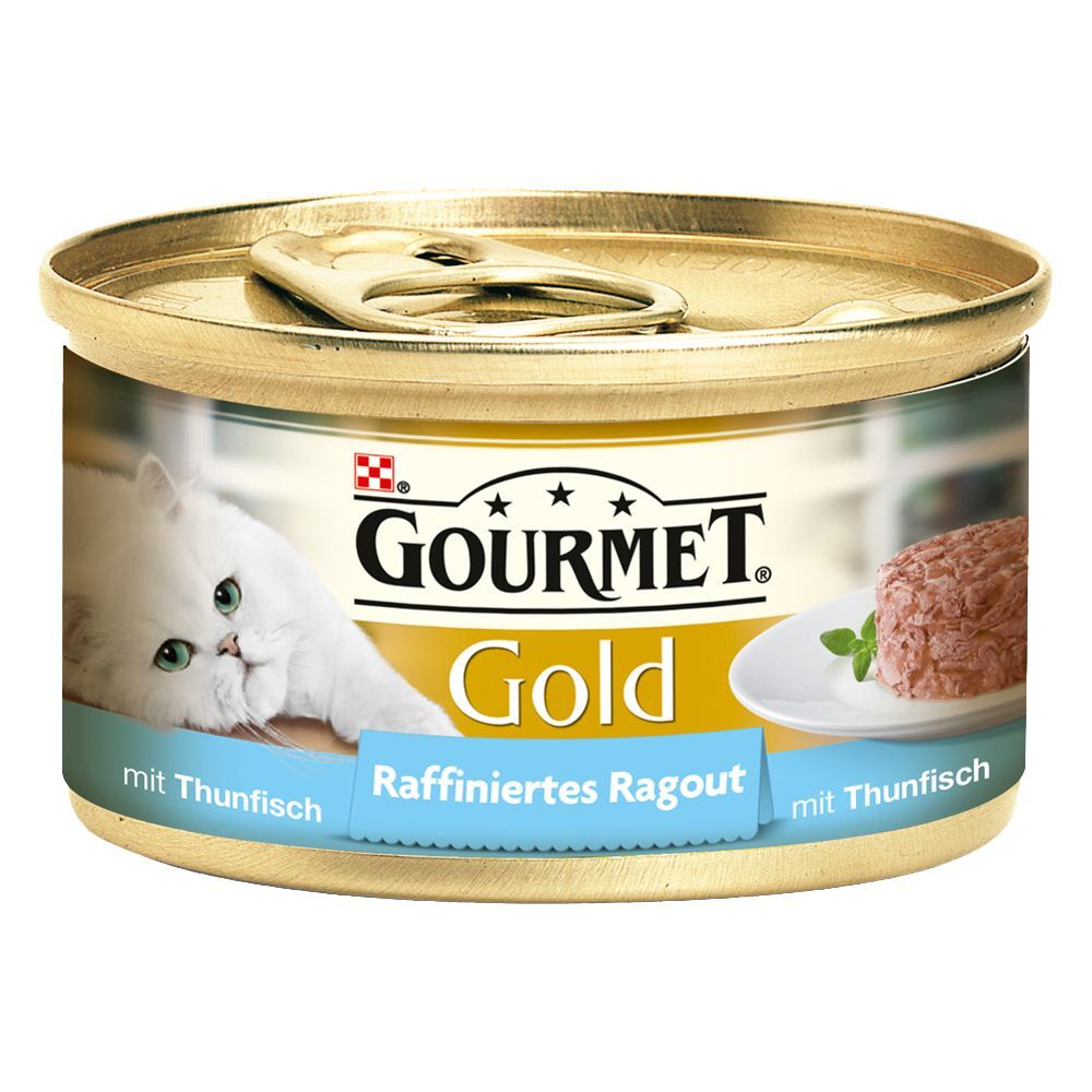 Gourmet 24x85g Gourmet Gold Recettes raffinées Duo saumon, colin - Pâtée pour...