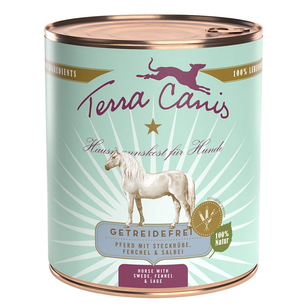Terra Canis sans céréales 6 x 800 g pour chien - canard, potiron,...