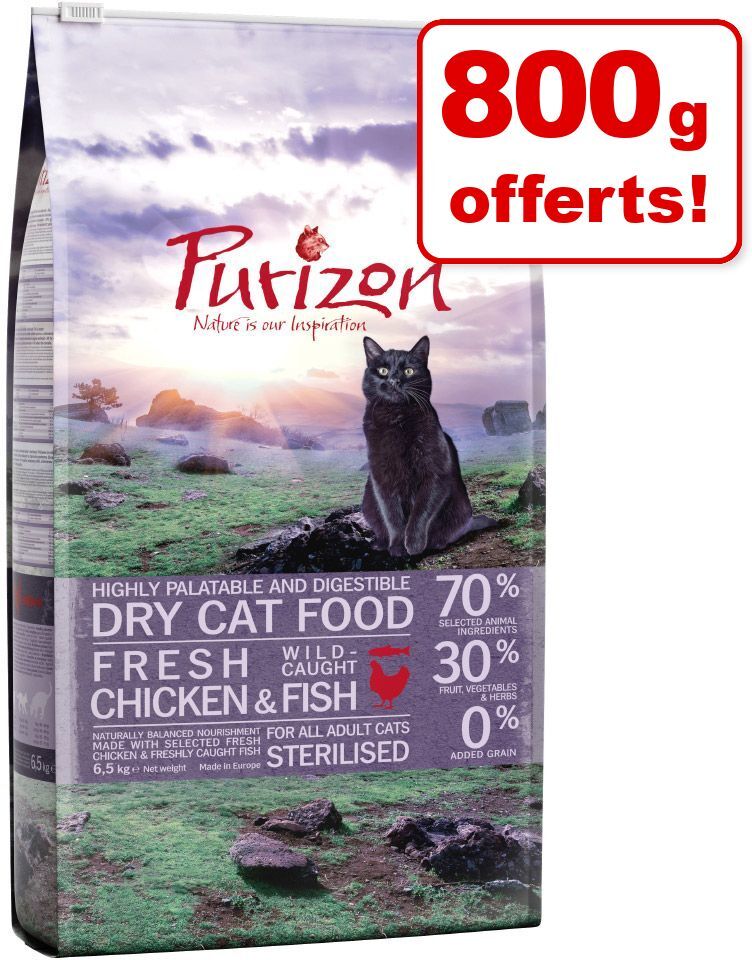 Purizon Croquettes Purizon : 6,5 kg + 800 g offerts ! - Kitten poulet, poisson