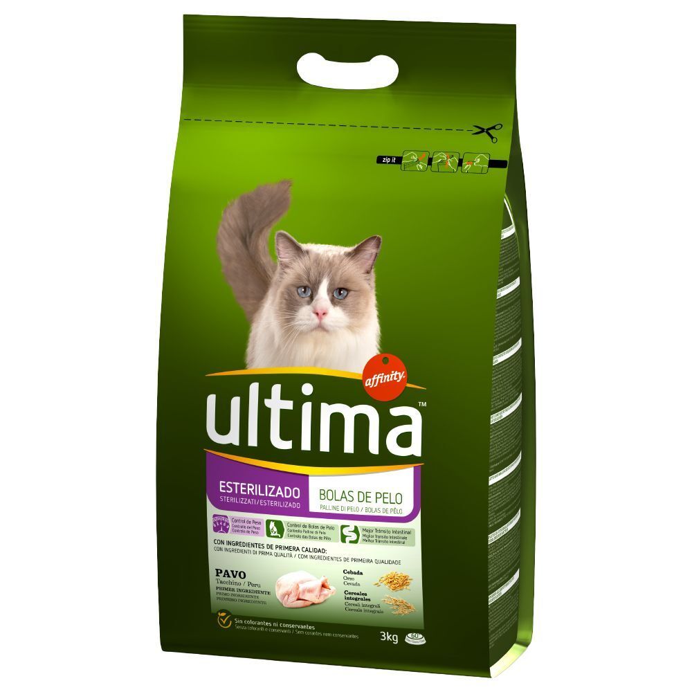 Affinity Ultima Ultima Stérilisé, Boules de poils pour chat - 2 x 7,5 kg