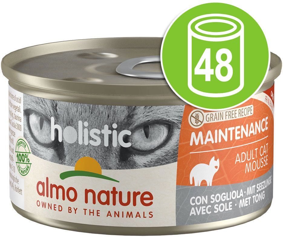 Almo Nature Holistic Lot Almo Nature Holistic Maintenance 48 x 85 g pour chat - poisson gras