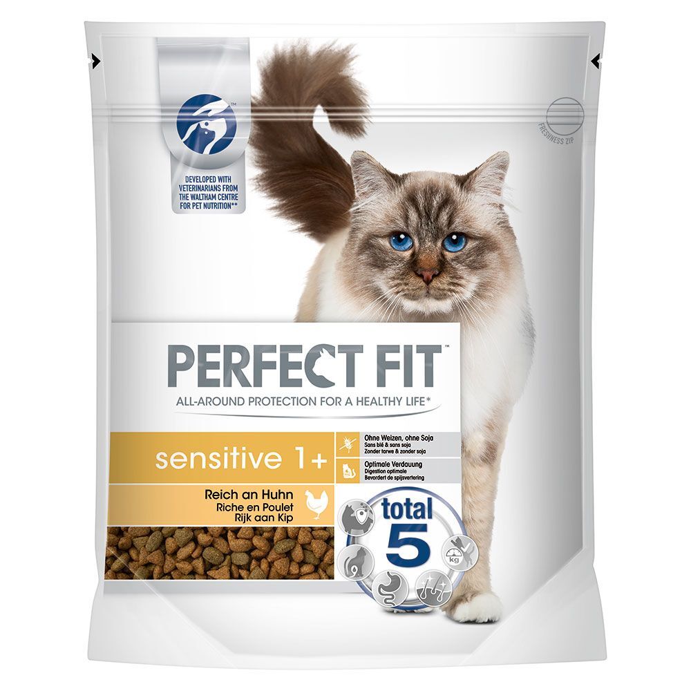 Perfect Fit Sensitiv 1+ Riche en poulet pour chat - 5 x 750 g