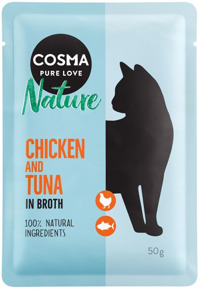 Cosma Nature 6 x 50 g - poulet, saumon