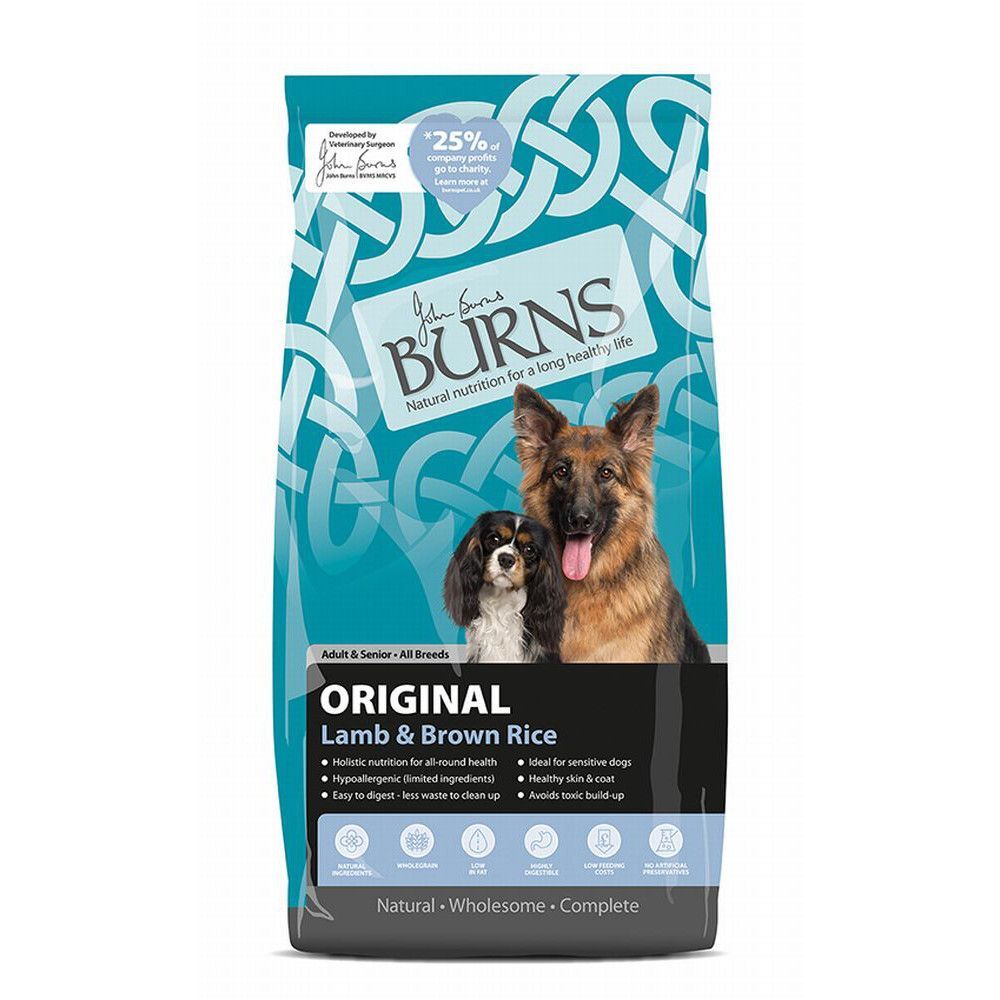 Burns Original agneau, riz brun pour chien - 2 x 12 kg