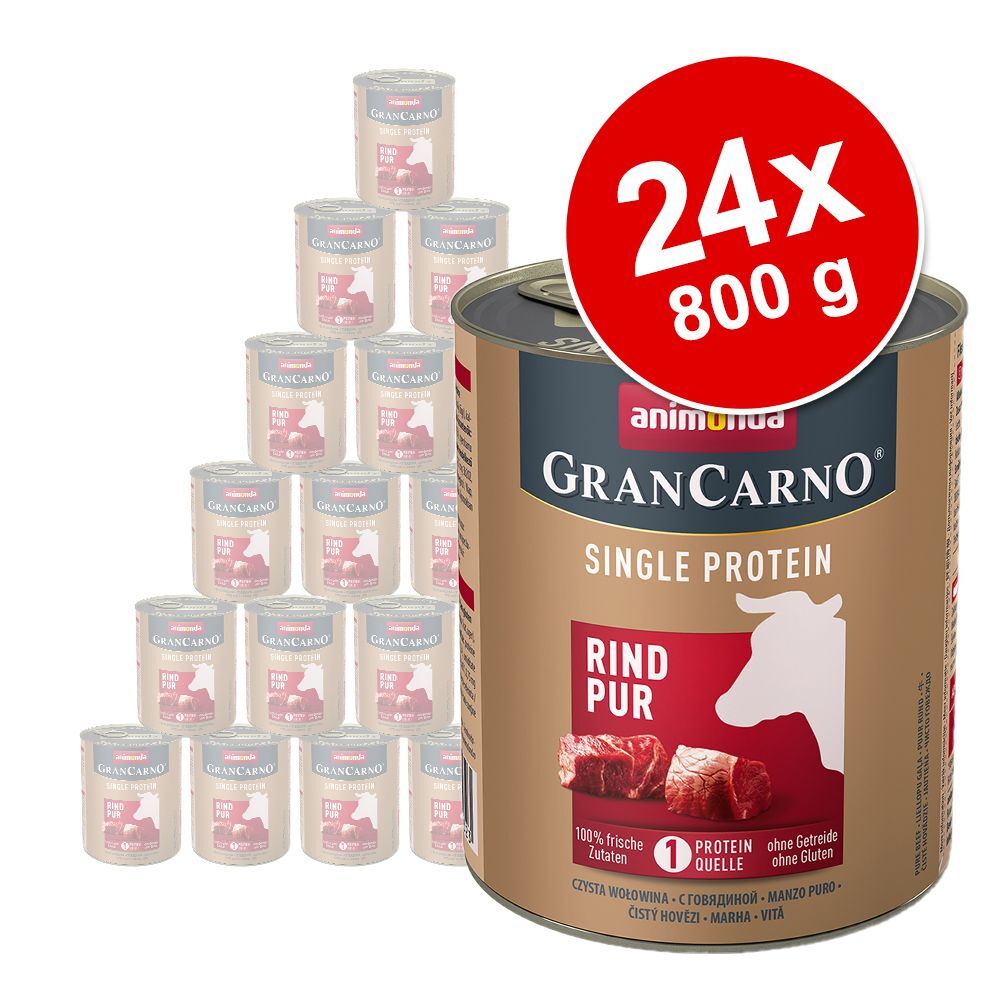 Animonda GranCarno Adult Single Protein 24 x 800 g pour chien - pur bœuf