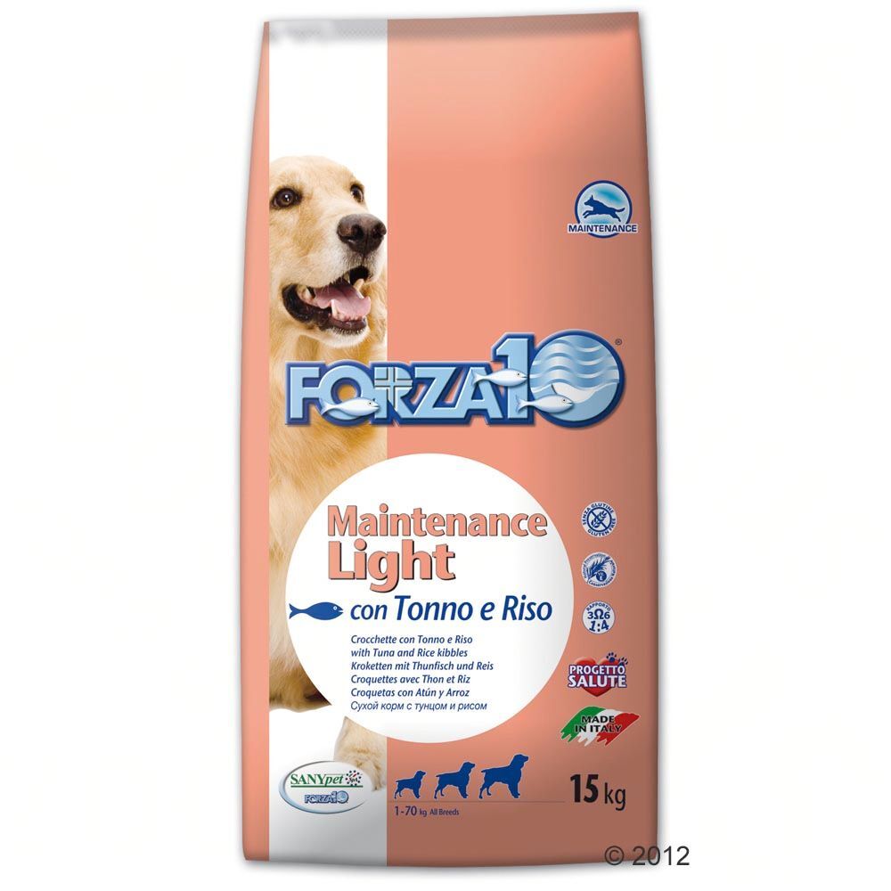 Forza10 Maintenance Dog 15kg Maintenance Light, thon & riz Forza10 - Croquettes pour Chien