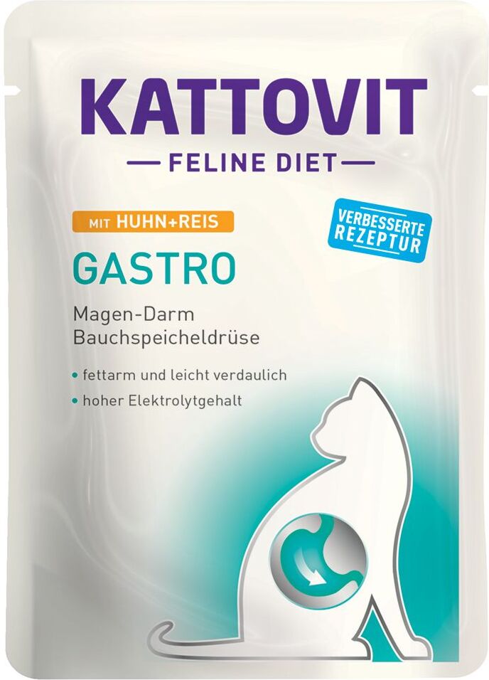 Kattovit 12x85g Kattovit Gastro saumon, riz - Pâtée pour chat