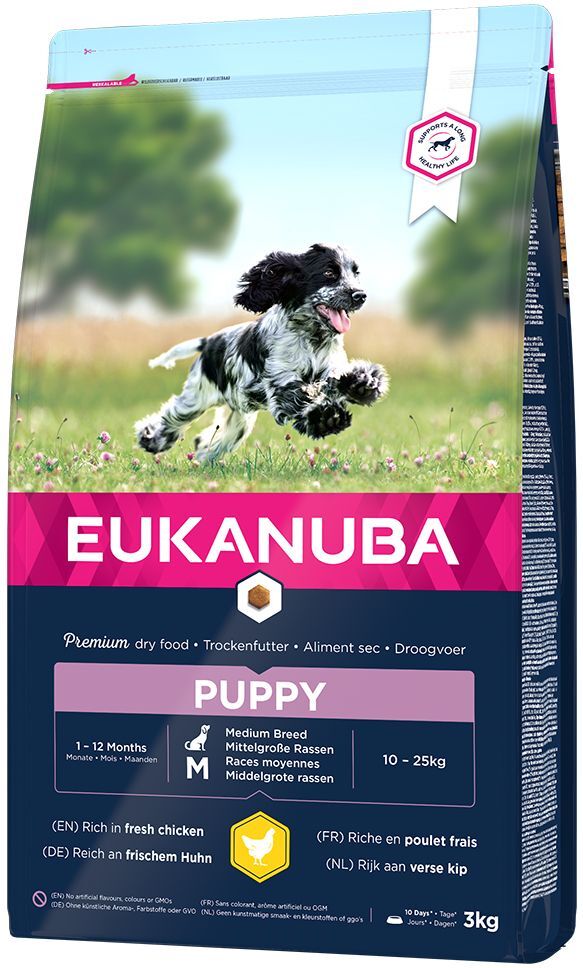 Eukanuba Puppy Medium Breed poulet pour chiot - 2 x 15 kg