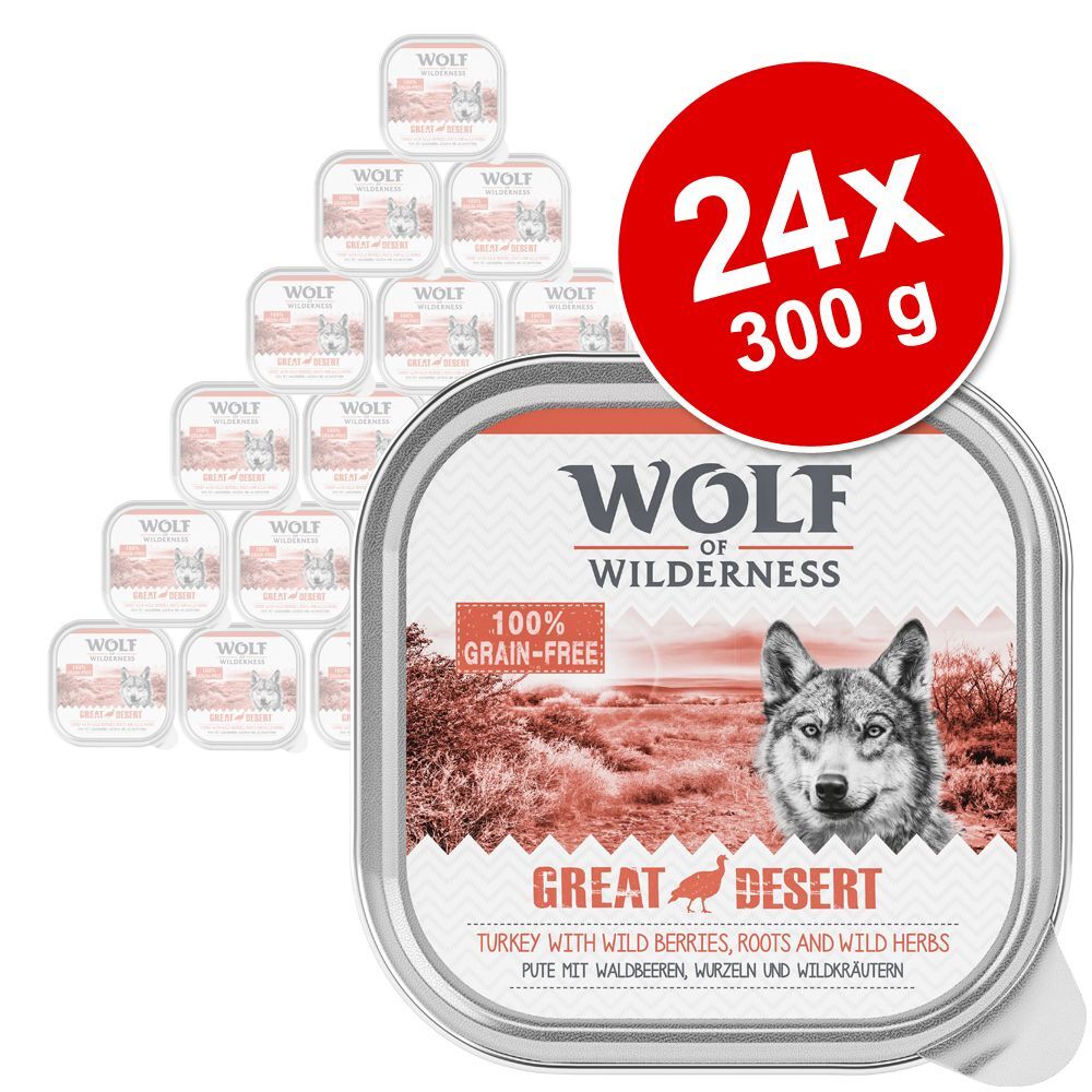 Wolf of Wilderness Lot Wolf of Wilderness Adult 24 x 300 g pour chien - Green Fields -...
