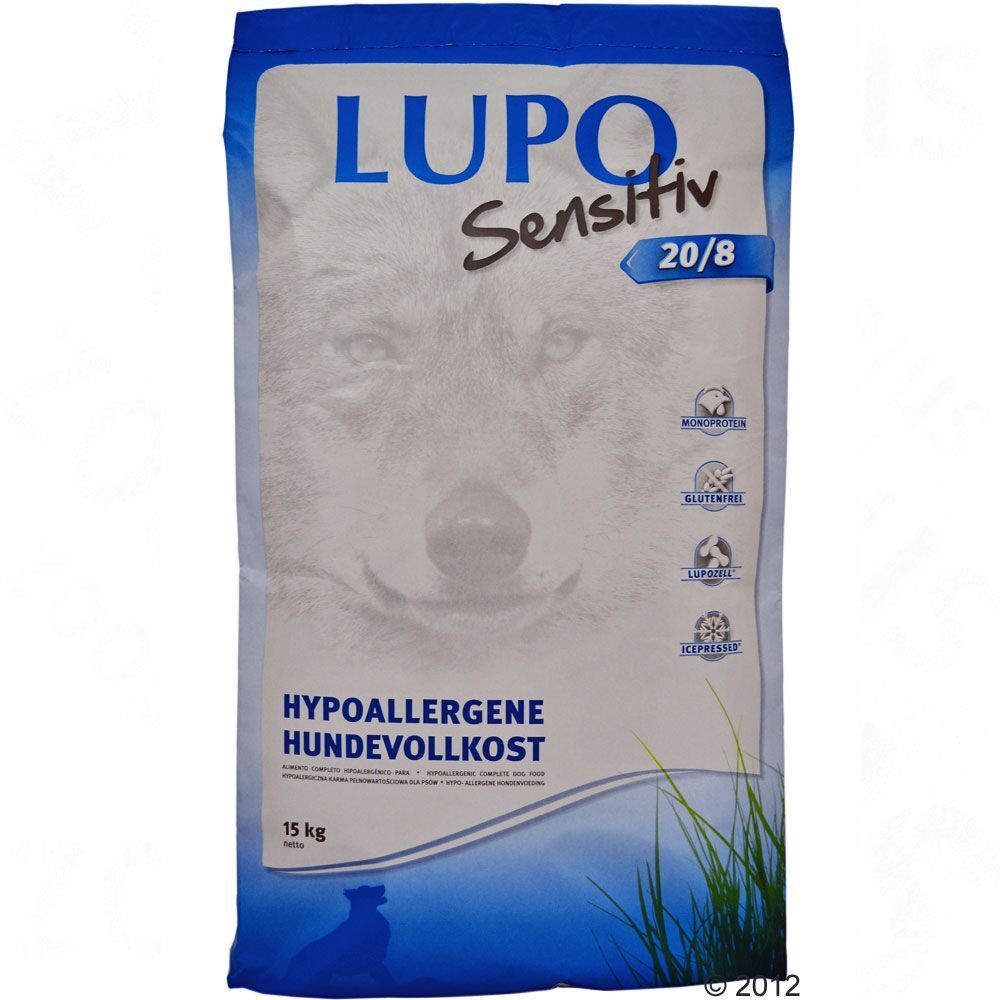 Lupo Sensitiv 20/8 pour chien - 2 x 15 kg