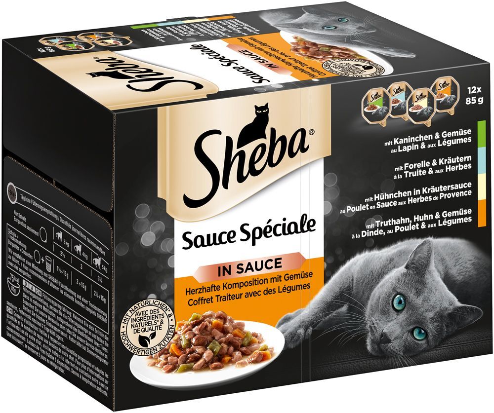 Sheba 12x85g Les Barquettes de Sheba Terrines classiques - Pâtée pour chat