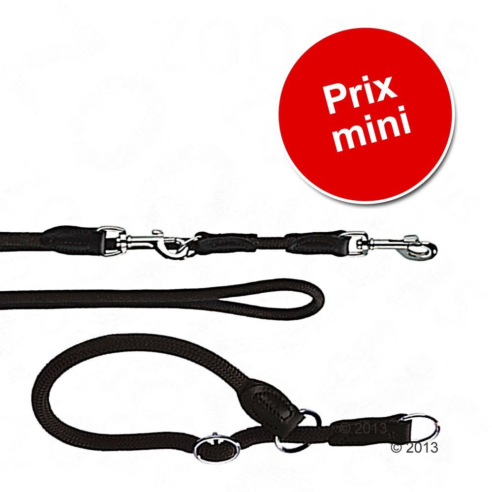 Hunter Lot Hunter Freestyle : collier + laisse pour chien, noir - collier L...