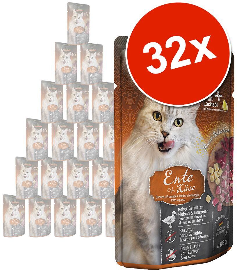 Leonardo Lot Leonardo Finest Selection 32 x 85 g pour chat - agneau, canneberges