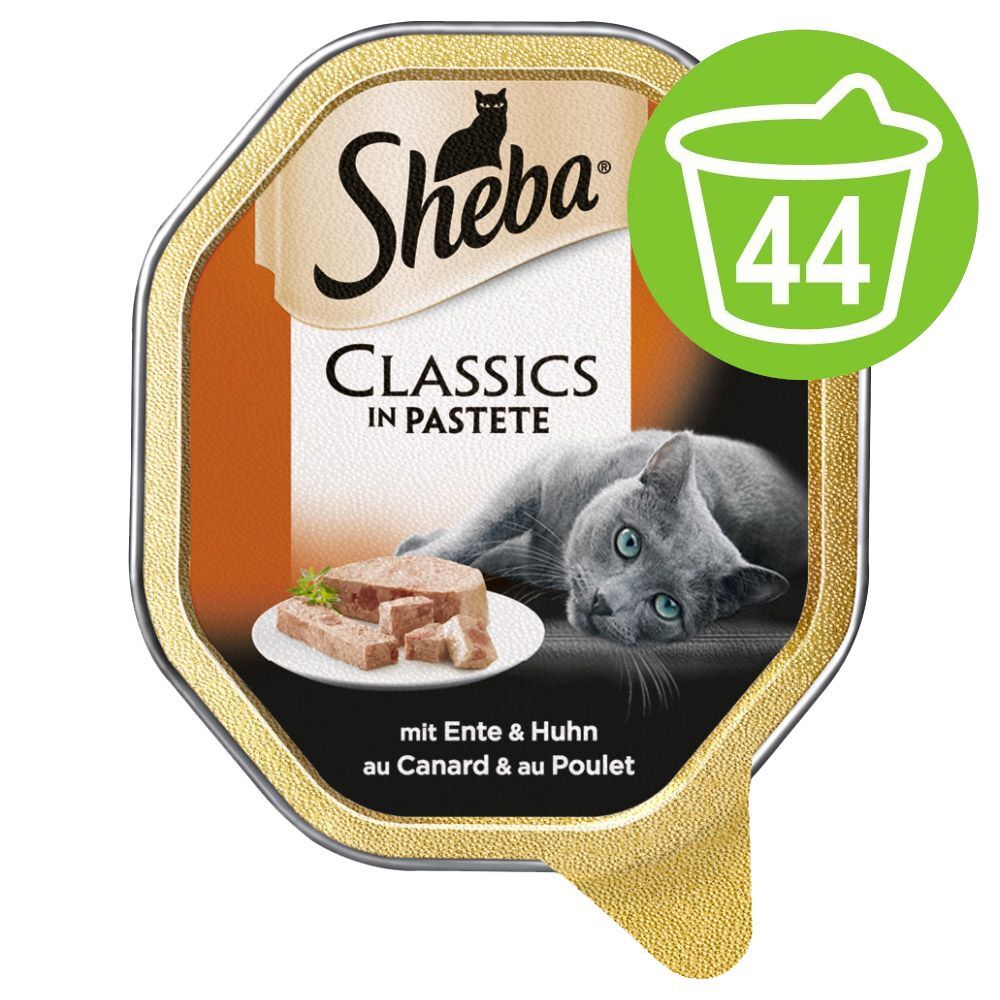 Sheba Lot Sheba 44 x 85 g pour chat - Terrines classiques - veau, poulet