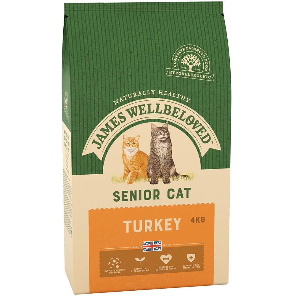 James Wellbeloved Senior dinde, riz pour chat - 4 kg