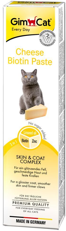 GimCat Pâte à la biotine goût fromage pour chat - 2 x 200 g