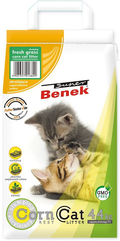 Benek 7 L senteur herbe fraîche Corn Cat Super Benek Litière pour chat