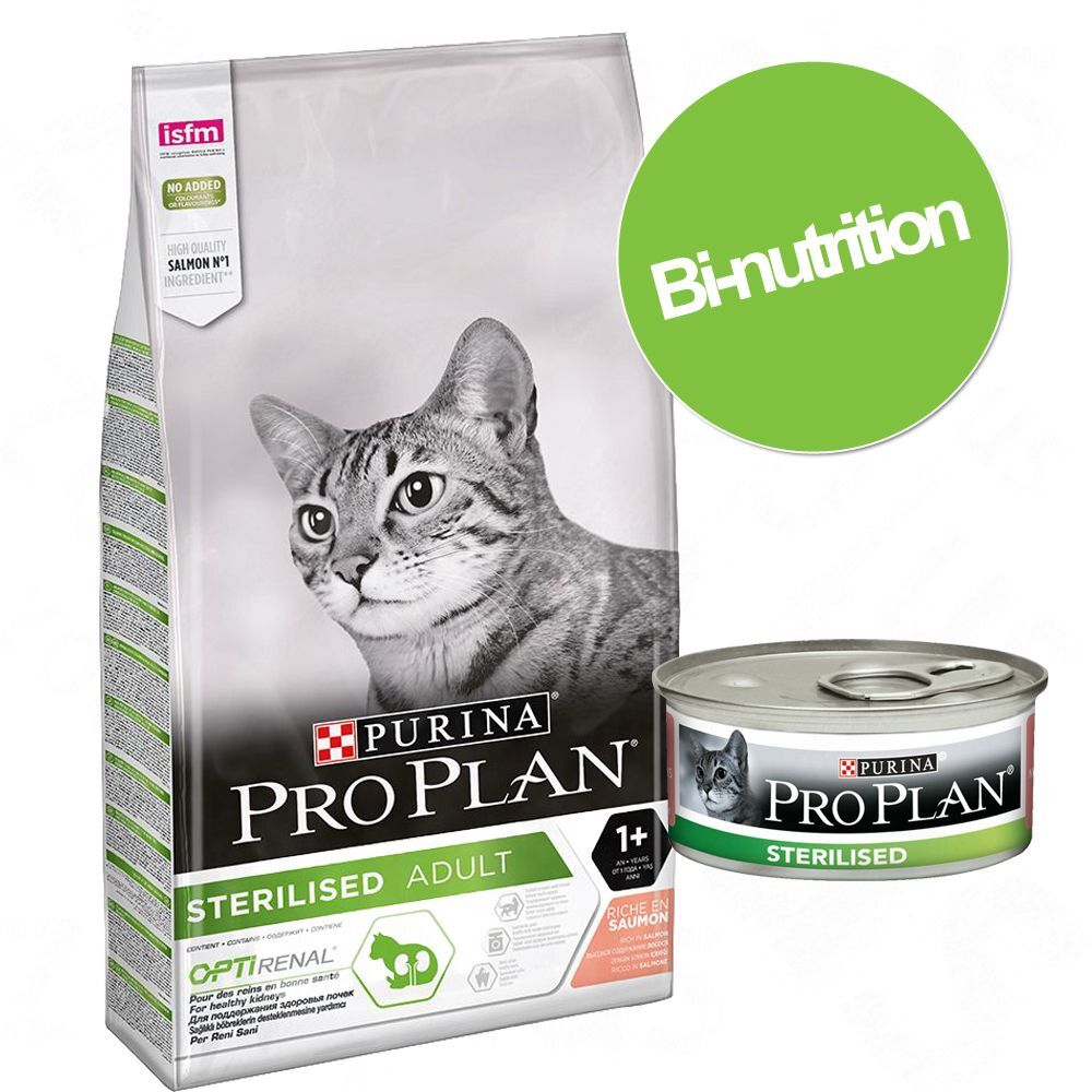 Pro Plan Pack bi-nutrition : PURINA PRO PLAN 10 kg de croquettes + 24 boîtes...