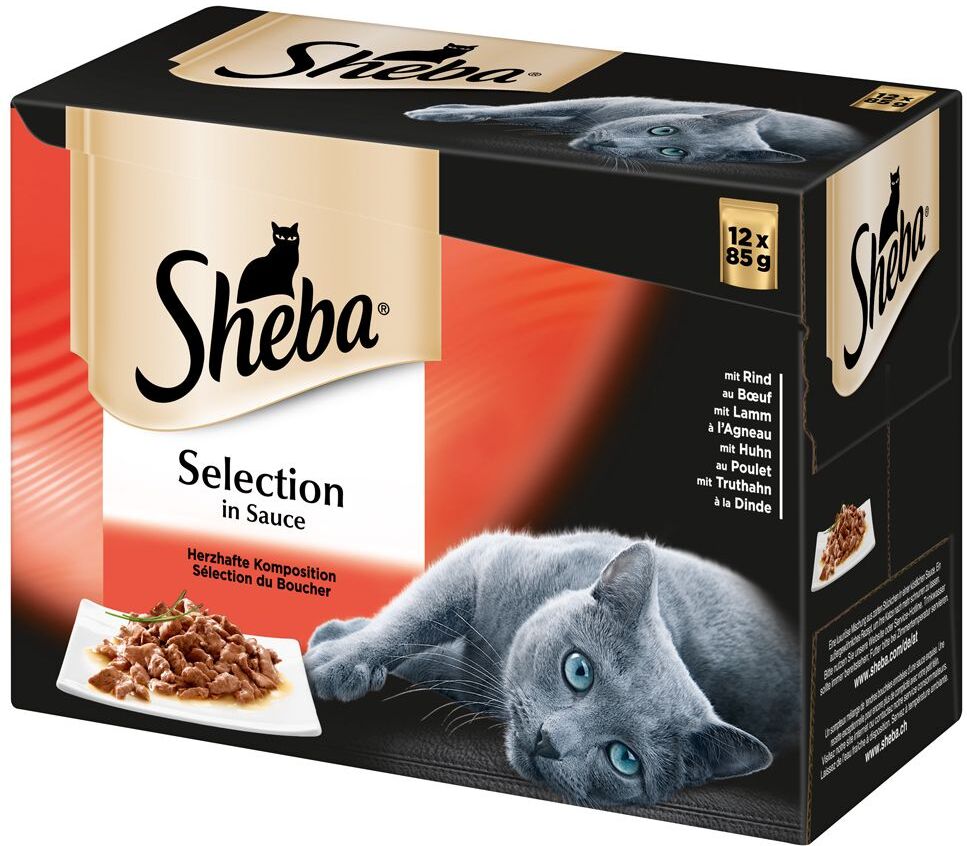 Sheba 12x85g Sélection en sauce - Sélection en sauce : fine composition...