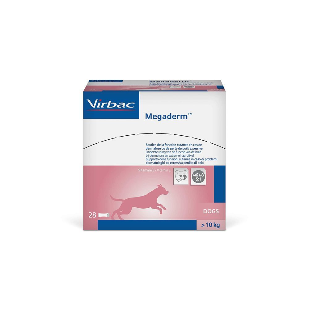 Virbac Megaderm - 28 x 4 mL, pour les chats et les chiens de moins de...