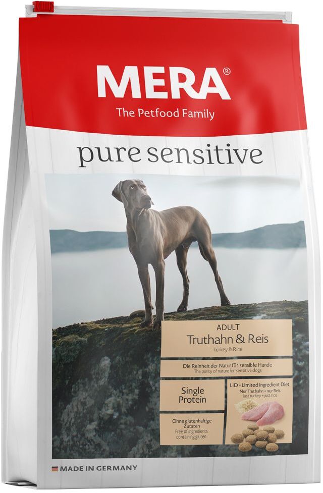 Meradog Pure Sensitive Croquettes pour chien MERA pure sensitive dinde, riz - 12,5 kg