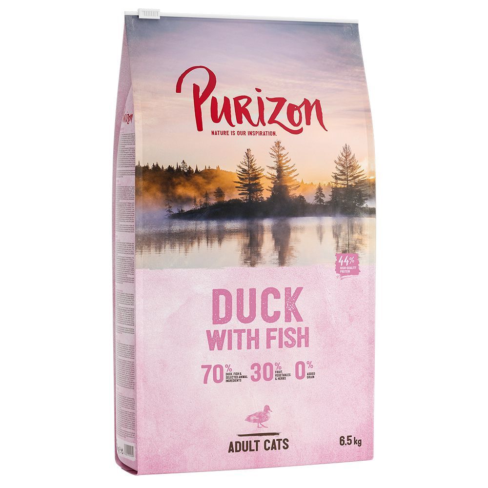 Purizon 6,5kg Purizon Adult, canard & poisson - Croquettes pour chat