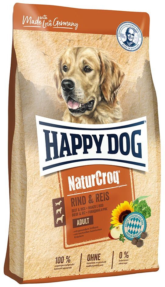 Happy Dog NaturCroq 2x15kg bœuf & riz Happy Dog NaturCroq - Croquettes pour Chien