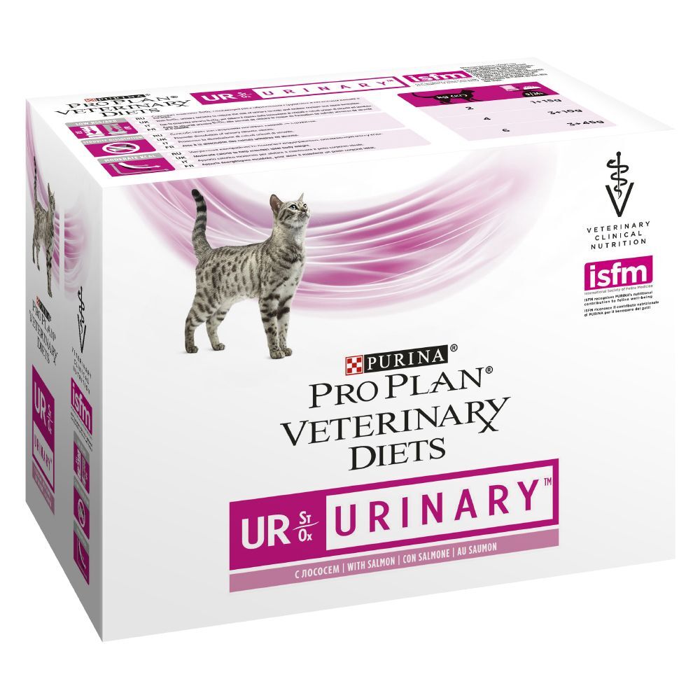 Purina Veterinary Diets 10x85g Veterinary Diets UR ST/OX Urinary, saumon Purina Veterinary Diets